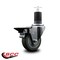Service Caster 3.5'' Gray Poly Swivel 1-5/8'' Expanding Stem Caster with Brake SCC-EX20S3514-PPUB-PLB-158 - alternate 3